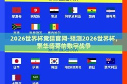 2026世界杯竞猜官网-预测2026世界杯，繁华盛宴的数字战争
