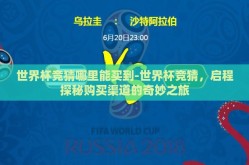 世界杯竞猜哪里能买到-世界杯竞猜，启程探秘购买渠道的奇妙之旅