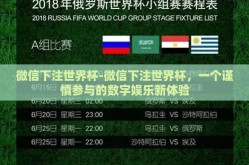 微信下注世界杯-微信下注世界杯，一个谨慎参与的数字娱乐新体验