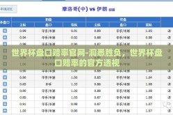 世界杯盘口赔率官网-洞悉胜负，世界杯盘口赔率的官方透视