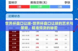 世界杯盘口让球-世界杯盘口让球的艺术与策略，精准预测的秘密