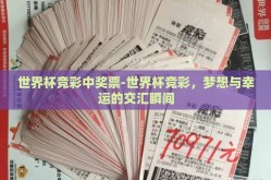 世界杯竞彩中奖票-世界杯竞彩，梦想与幸运的交汇瞬间
