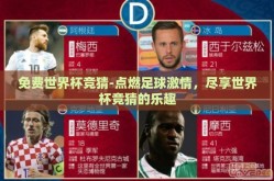 免费世界杯竞猜-点燃足球激情，尽享世界杯竞猜的乐趣