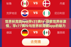 世界杯竞猜app宇c77典tv-探索世界杯激情，宇c77典tv与世界杯竞猜app的魅力之旅