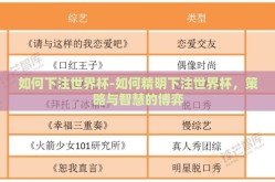 如何下注世界杯-如何精明下注世界杯，策略与智慧的博弈