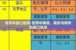 世界杯盘口回顾-世界杯赛场，精彩与转折的盘口轨迹