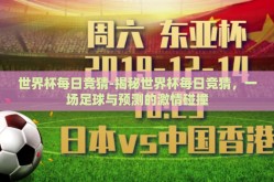 世界杯每日竞猜-揭秘世界杯每日竞猜，一场足球与预测的激情碰撞