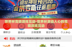 世界杯竞猜游戏互动-世界杯激动人心的竞猜游戏互动
