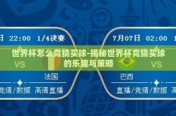 世界杯怎么竞猜买球-揭秘世界杯竞猜买球的乐趣与策略
