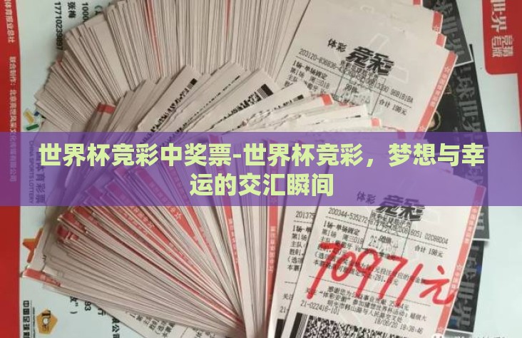 世界杯竞彩中奖票-世界杯竞彩,梦想与幸运的交汇瞬间 世界杯竞彩中奖票-世界杯竞彩,梦想与幸运的交汇瞬间