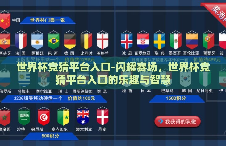 世界杯竞猜平台入口-闪耀赛场，世界杯竞猜平台入口的乐趣与智慧