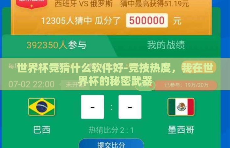 世界杯竞猜什么软件好-竞技热度，我在世界杯的秘密武器