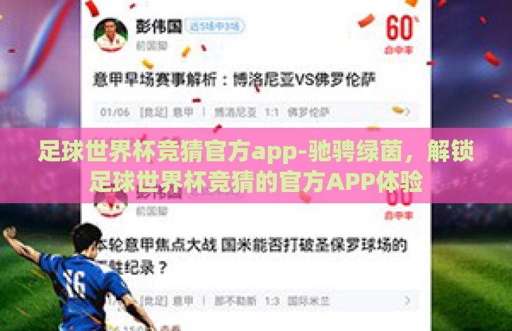 足球世界杯竞猜官方app-驰骋绿茵,解锁足球世界杯竞猜的官方APP体验 足球世界杯竞猜官方app-驰骋绿茵,解锁足球世界杯竞猜的官方APP体验