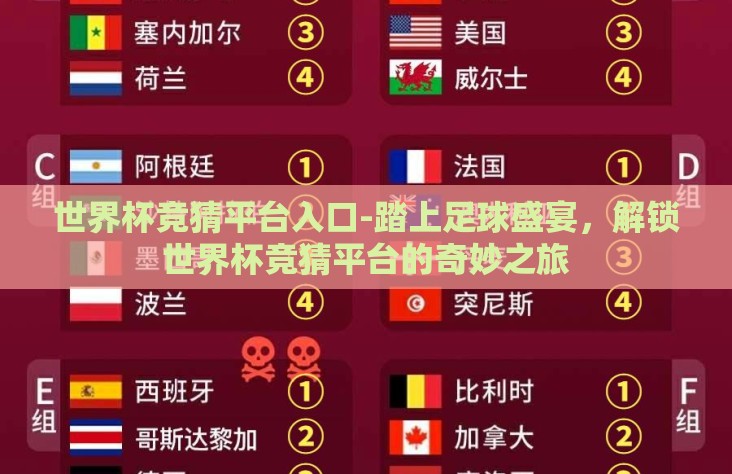 世界杯竞猜平台入口-踏上足球盛宴，解锁世界杯竞猜平台的奇妙之旅