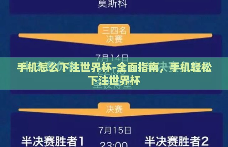 手机怎么下注世界杯-全面指南，手机轻松下注世界杯