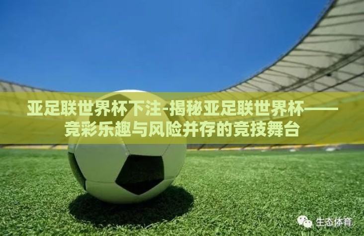 亚足联世界杯下注-揭秘亚足联世界杯——竞彩乐趣与风险并存的竞技舞台