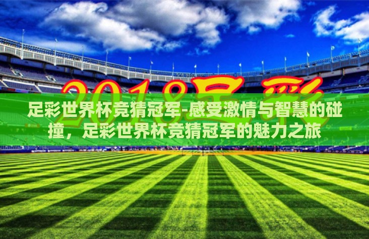 足彩世界杯竞猜冠军-感受激情与智慧的碰撞，足彩世界杯竞猜冠军的魅力之旅