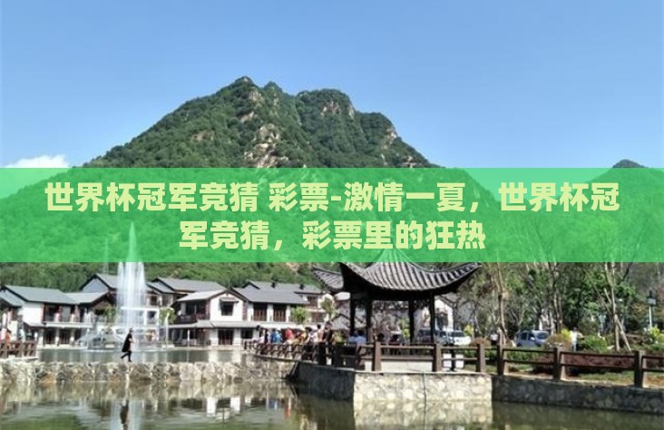 世界杯冠军竞猜 彩票-激情一夏，世界杯冠军竞猜，彩票里的狂热