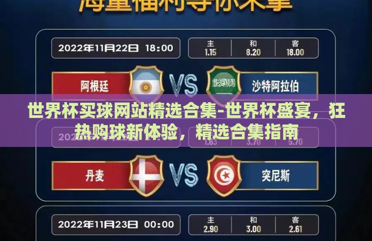 世界杯买球网站精选合集-世界杯盛宴，狂热购球新体验，精选合集指南