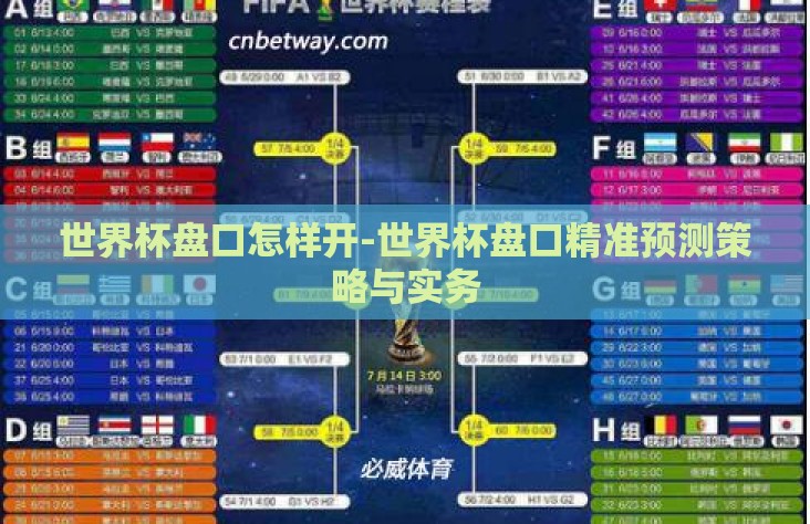 世界杯盘口怎样开-世界杯盘口精准预测策略与实务