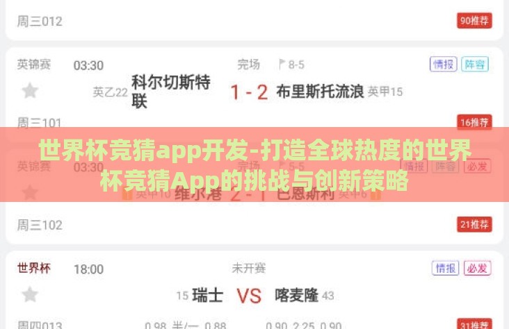 世界杯竞猜app开发-打造全球热度的世界杯竞猜App的挑战与创新策略