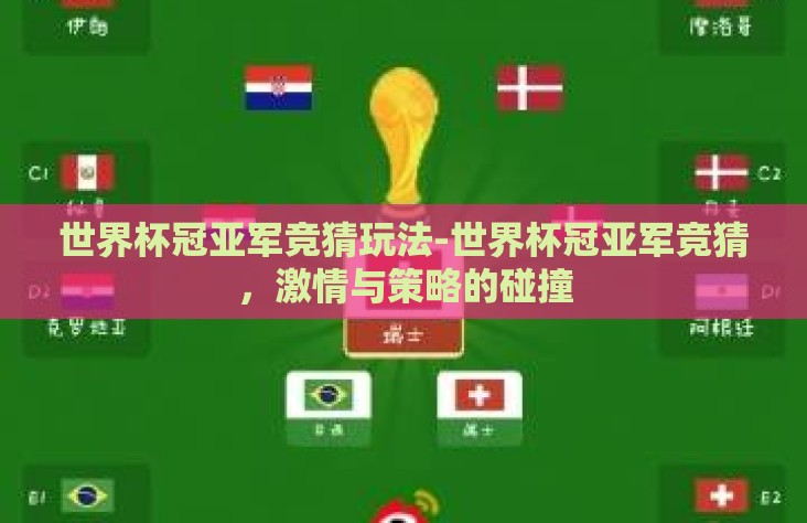 世界杯冠亚军竞猜玩法-世界杯冠亚军竞猜，激情与策略的碰撞