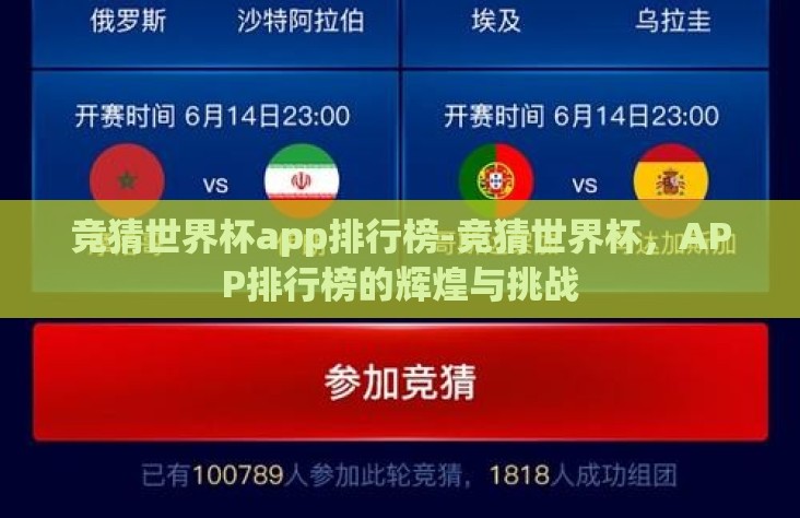 竞猜世界杯app排行榜-竞猜世界杯，APP排行榜的辉煌与挑战