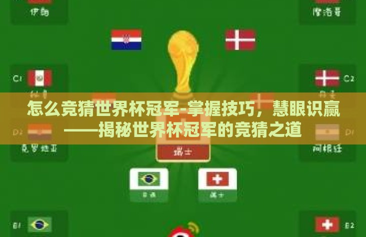 怎么竞猜世界杯冠军-掌握技巧,慧眼识赢——揭秘世界杯冠军的竞猜之道 怎么竞猜世界杯冠军-掌握技巧,慧眼识赢——揭秘世界杯冠军的竞猜之道